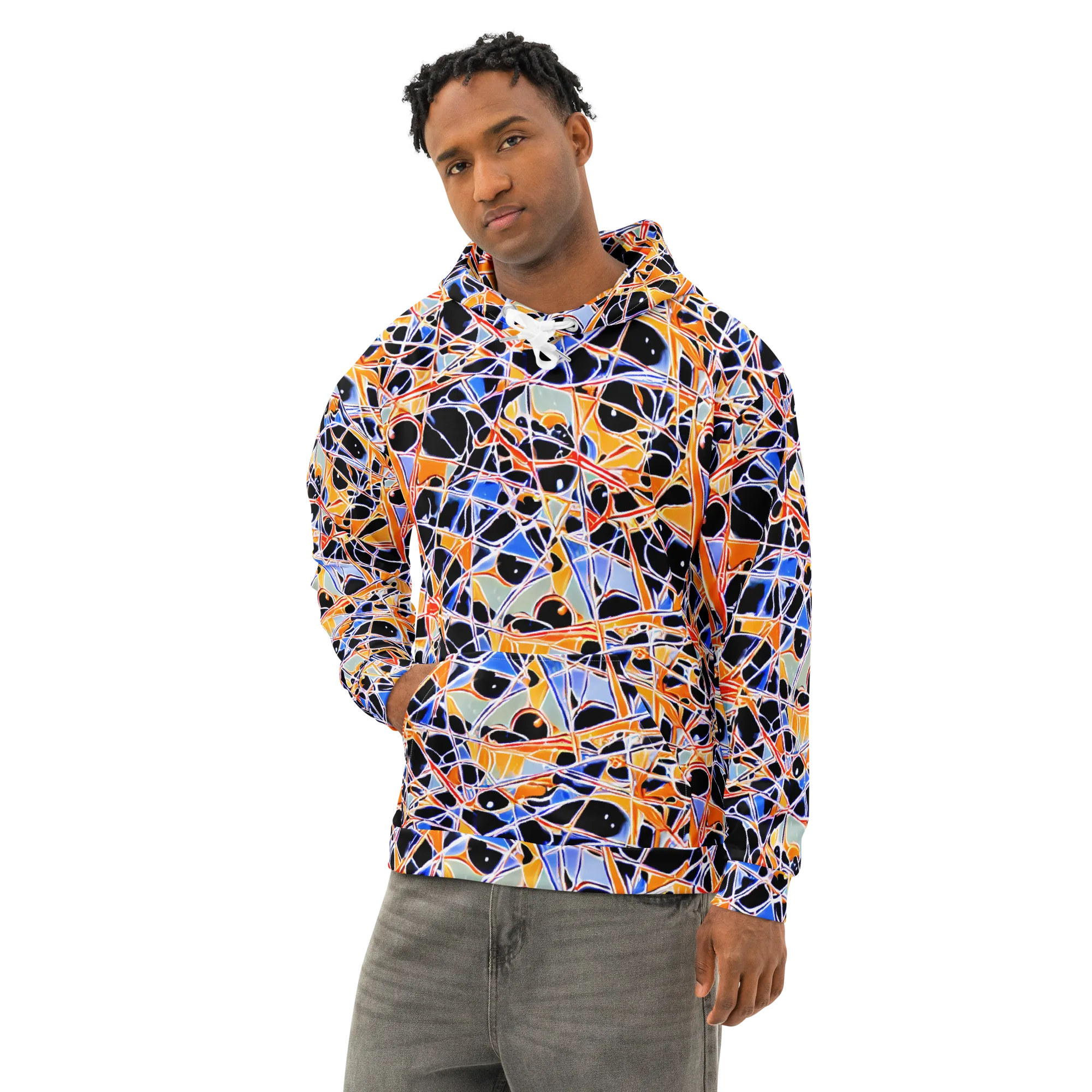 Static Eclipse on Cotton Hoodie — Left Front