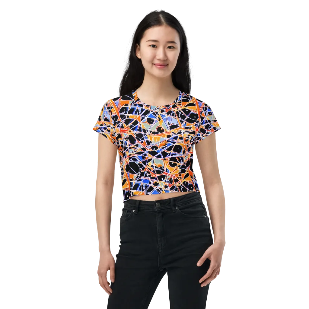 Static Eclipse on Crop Tee — Front