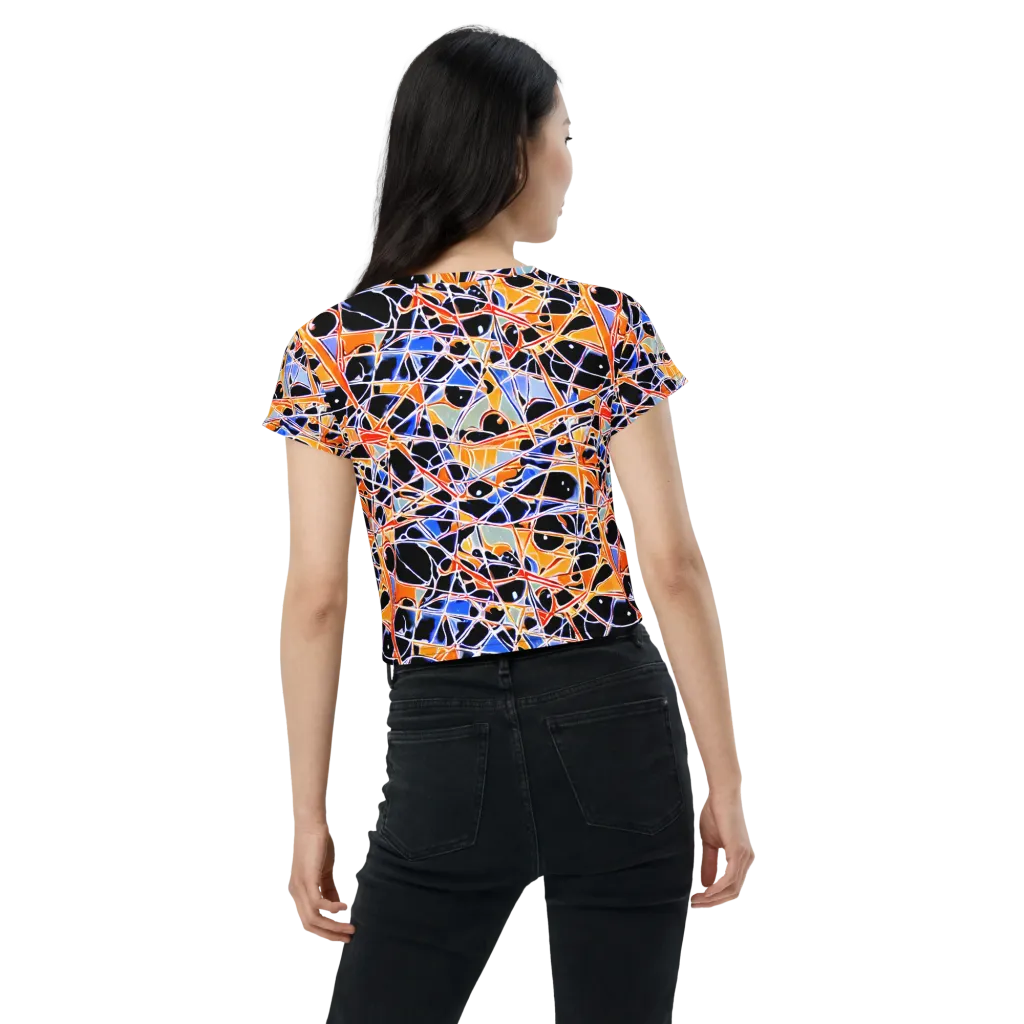 Static Eclipse on Crop Tee — Back