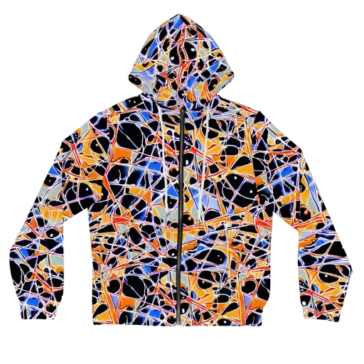 Static Eclipse on a Women's Full-Zip Hoodie