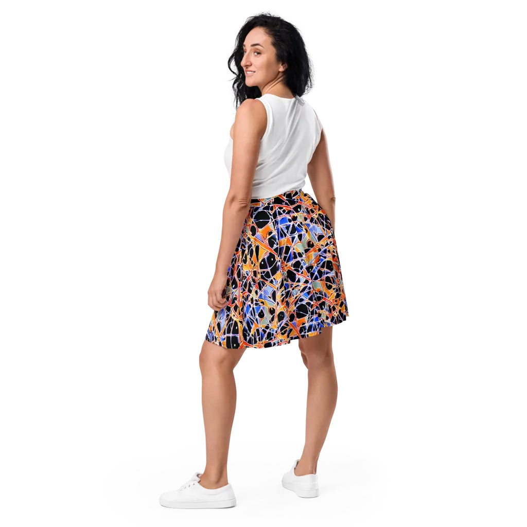 Static Eclipse on Skater Skirt — Back
