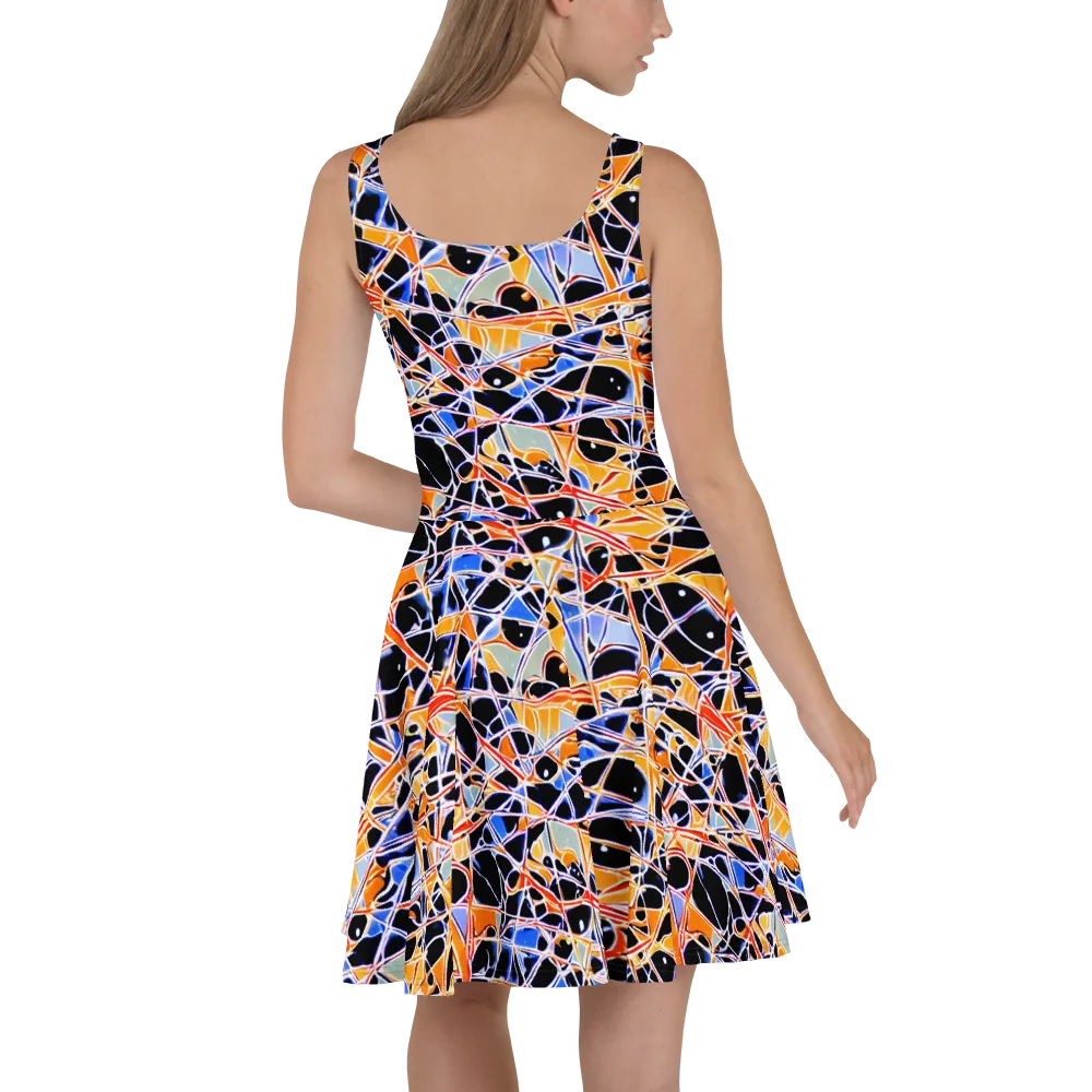 Static Eclipse on Skater Dress — Back