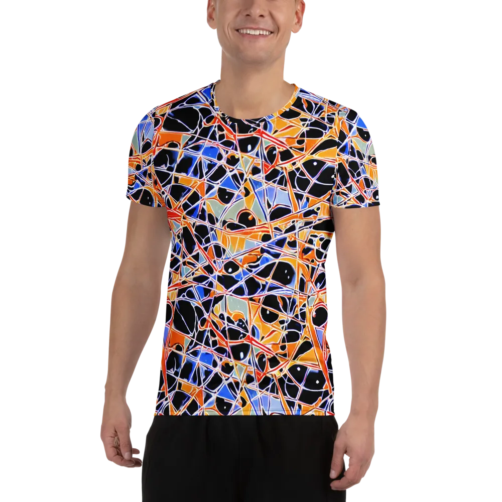 Static Eclipse on Men's Athletic T-Shirt — Front