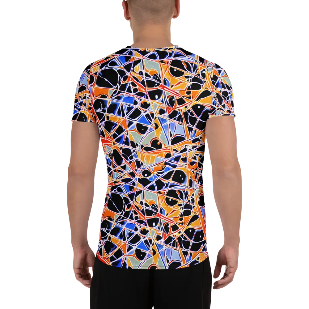 Static Eclipse on Men's Athletic T-Shirt — Back