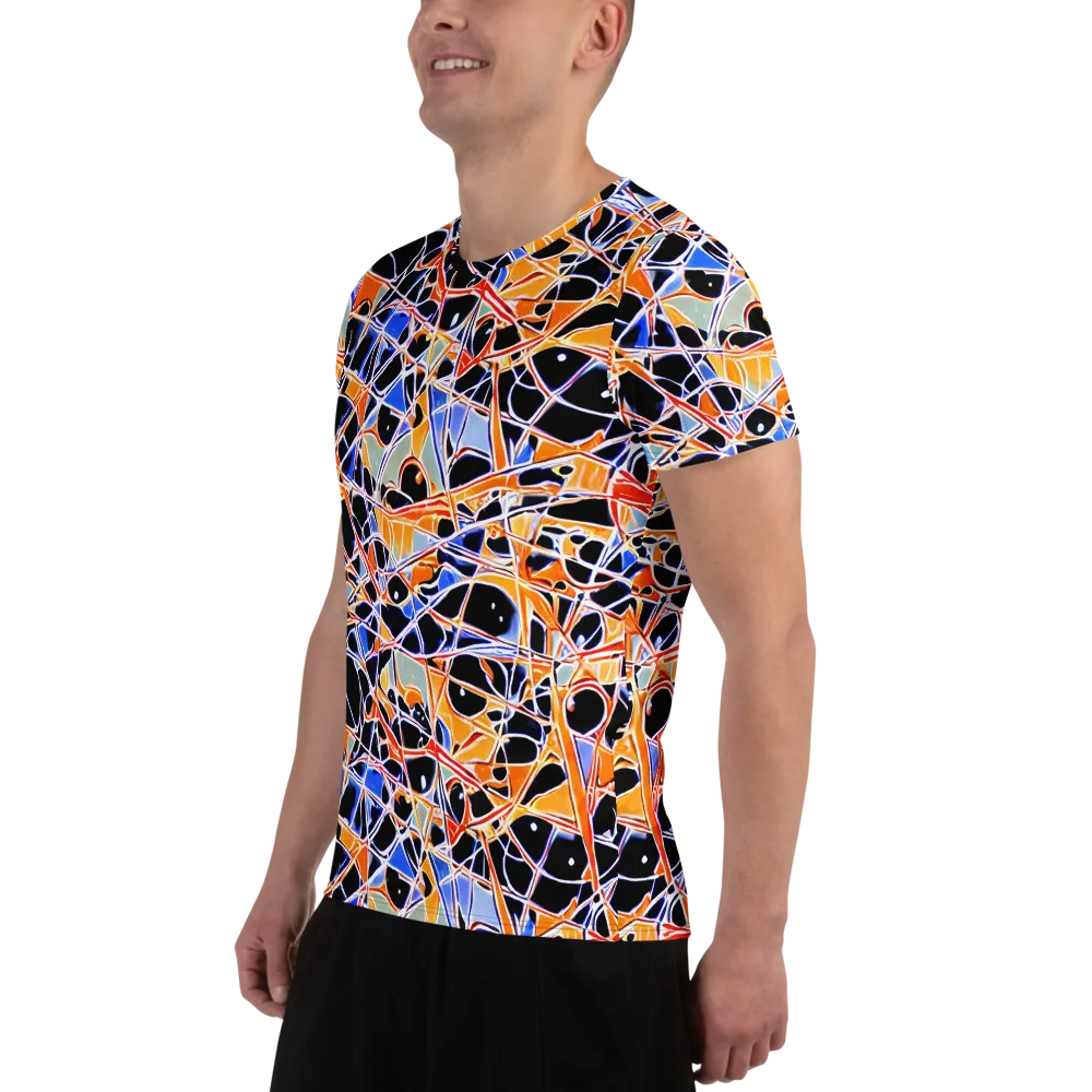 Static Eclipse on Men's Athletic T-Shirt — Left