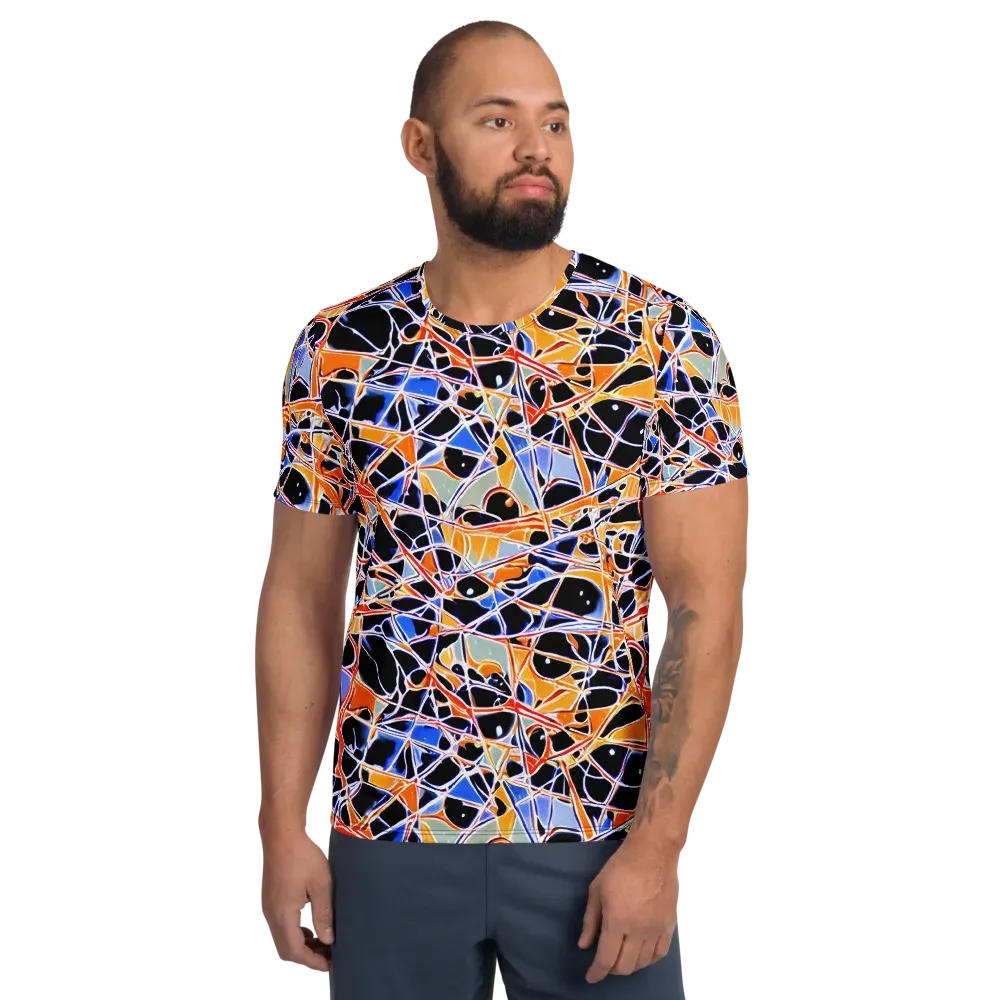 Static Eclipse on Men's Athletic T-Shirt — Front