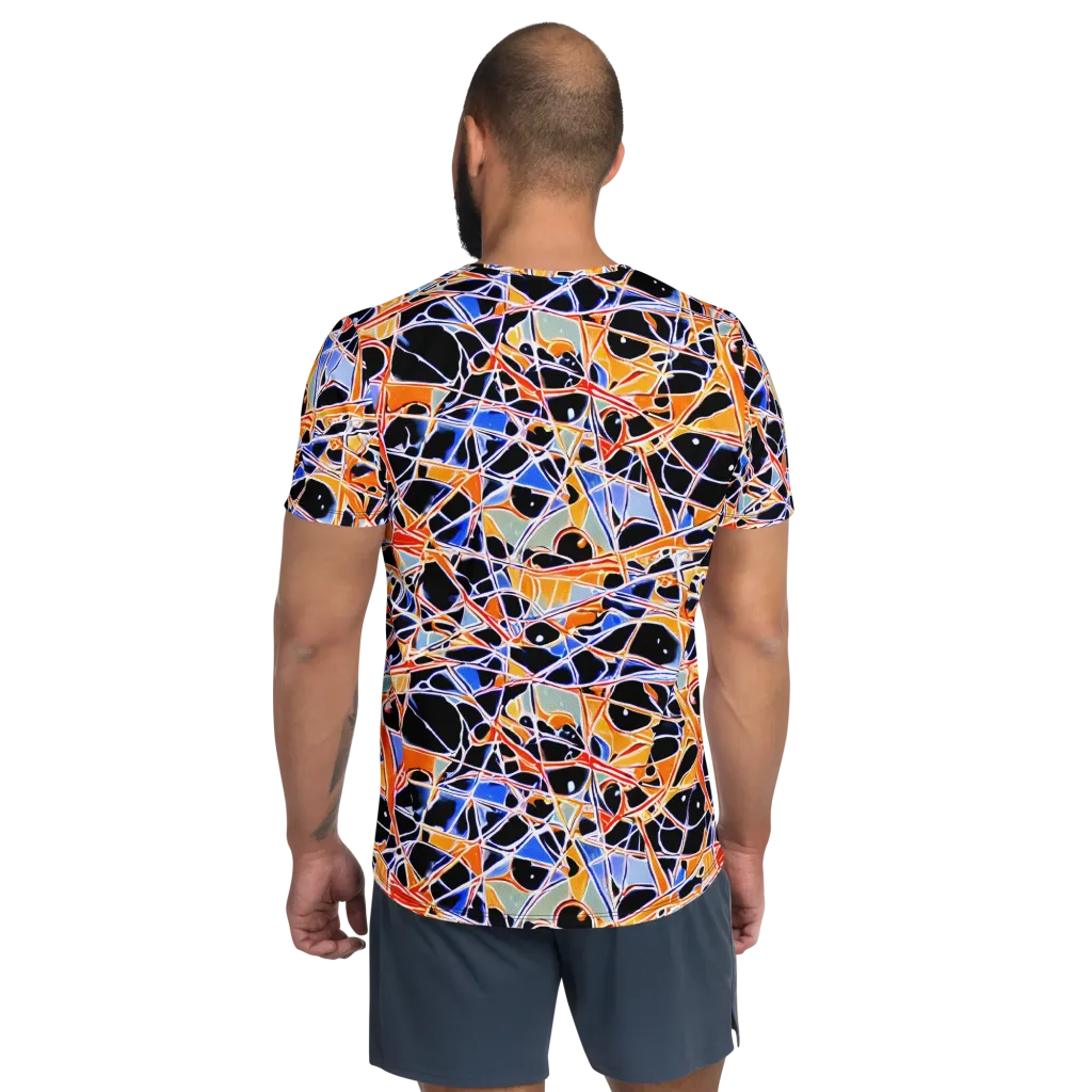Static Eclipse on Men's Athletic T-Shirt — Back