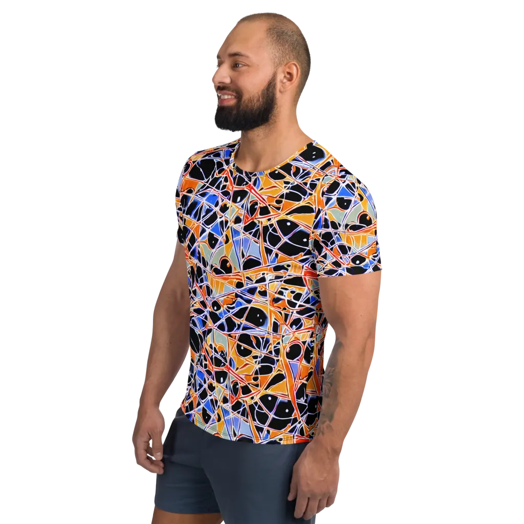 Static Eclipse on Men's Athletic T-Shirt — Left