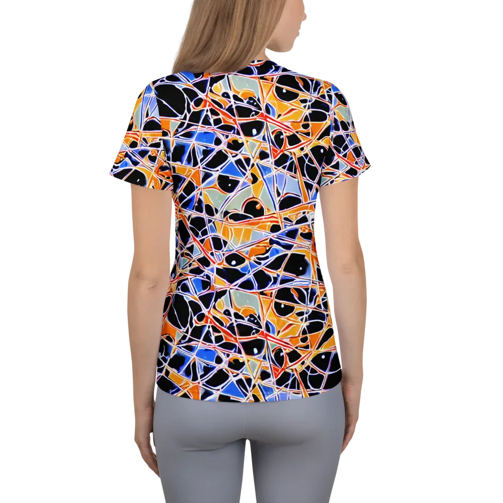Static Eclipse on Women's Athletic T-Shirt — Back