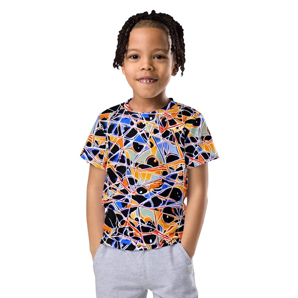 Static Eclipse on Kids Crew Neck T-Shirt — Front