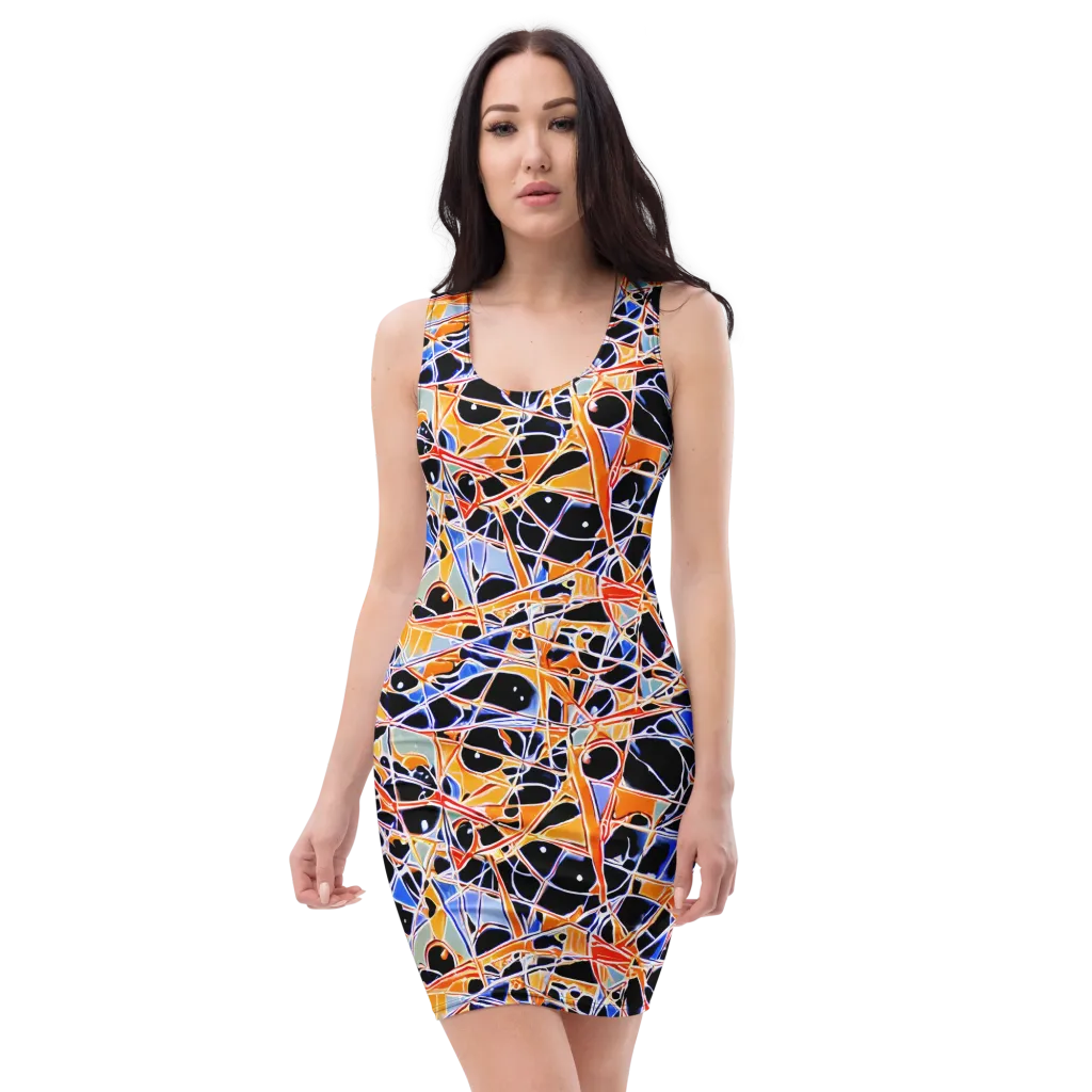 Static Eclipse on Bodycon Dress — Front