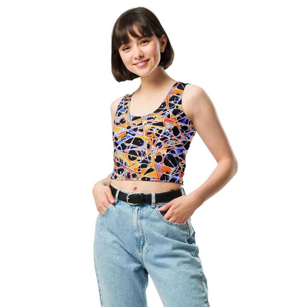 Static Eclipse on Crop Top — Front