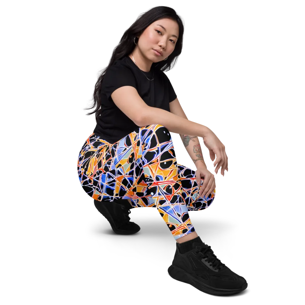Static Eclipse on Leggings with Pockets — Right Front