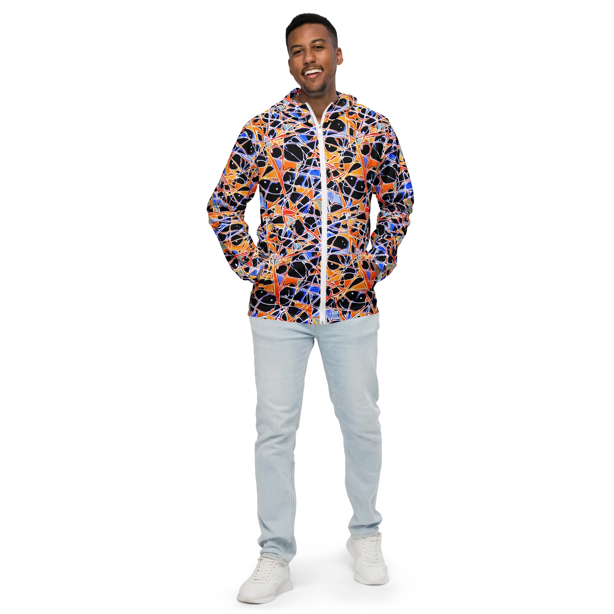 Static Eclipse on Men's Windbreaker — Front
