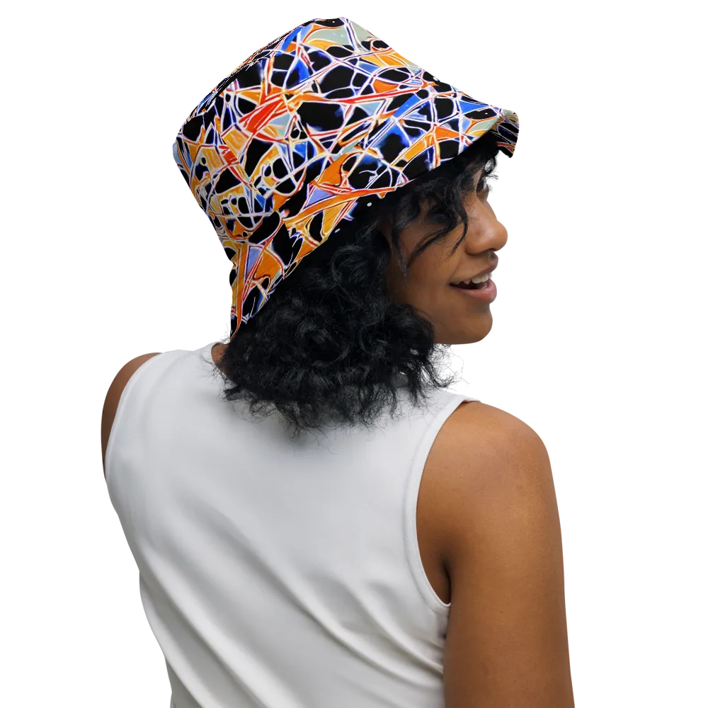 Static Eclipse on Reversible Bucket Hat — Right Outside