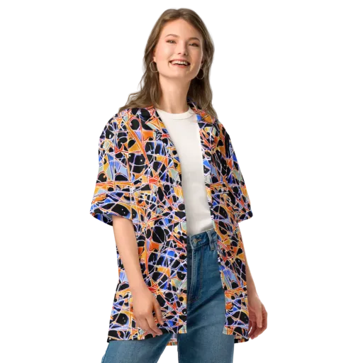 Static Eclipse on a Button Shirt