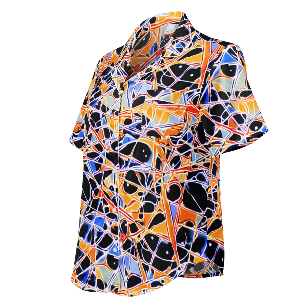 Static Eclipse on Women's Short Sleeve Pajama Top — Left Front
