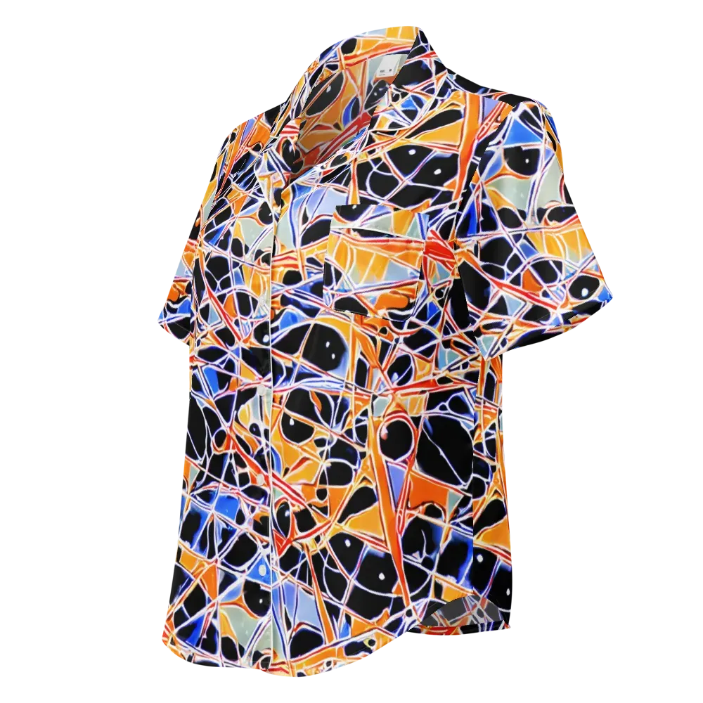Static Eclipse on Women's Short Sleeve Pajama Top — Left Front