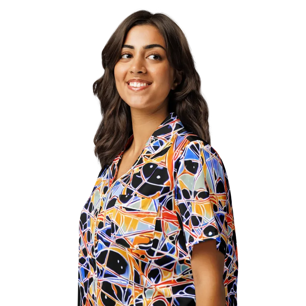 Static Eclipse on Women's Short Sleeve Pajama Top — Left Front