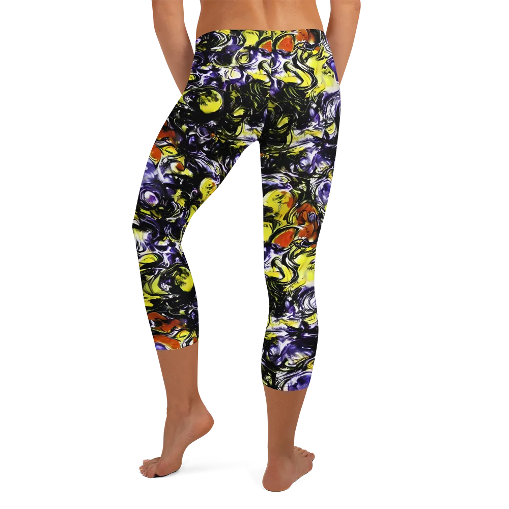 Citron Tempest on Capri Leggings — Back