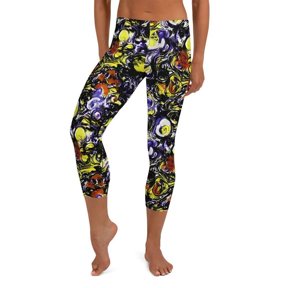 Citron Tempest on Capri Leggings — Front