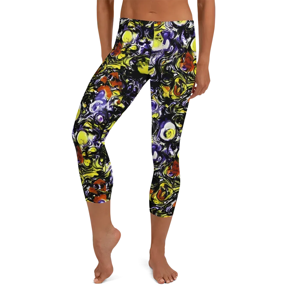 Citron Tempest on Capri Leggings — Front