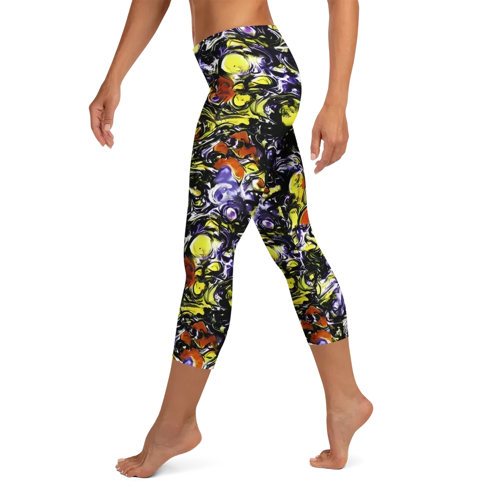 Citron Tempest on Capri Leggings — Left