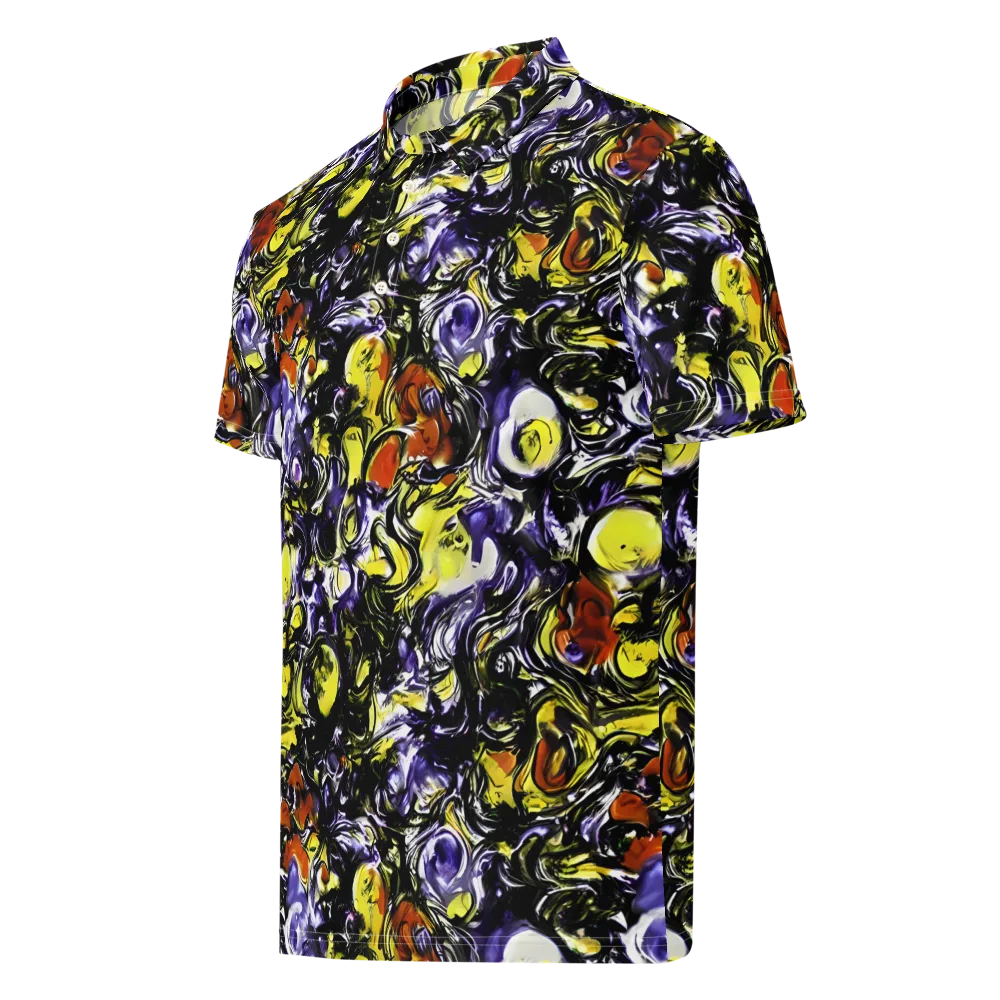 Citron Tempest on Men's Slim Fit Polo Shirt — Left Front