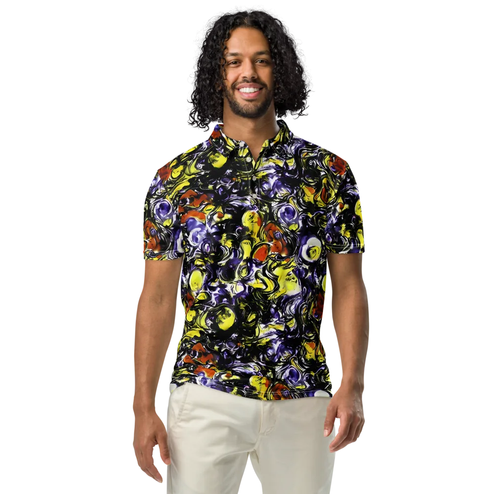 Citron Tempest on Men's Slim Fit Polo Shirt — Front