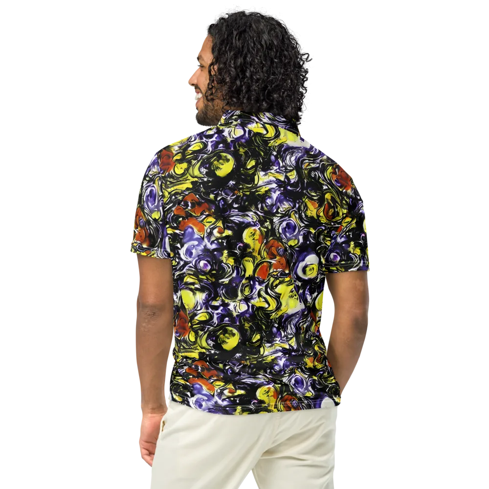 Citron Tempest on Men's Slim Fit Polo Shirt — Back