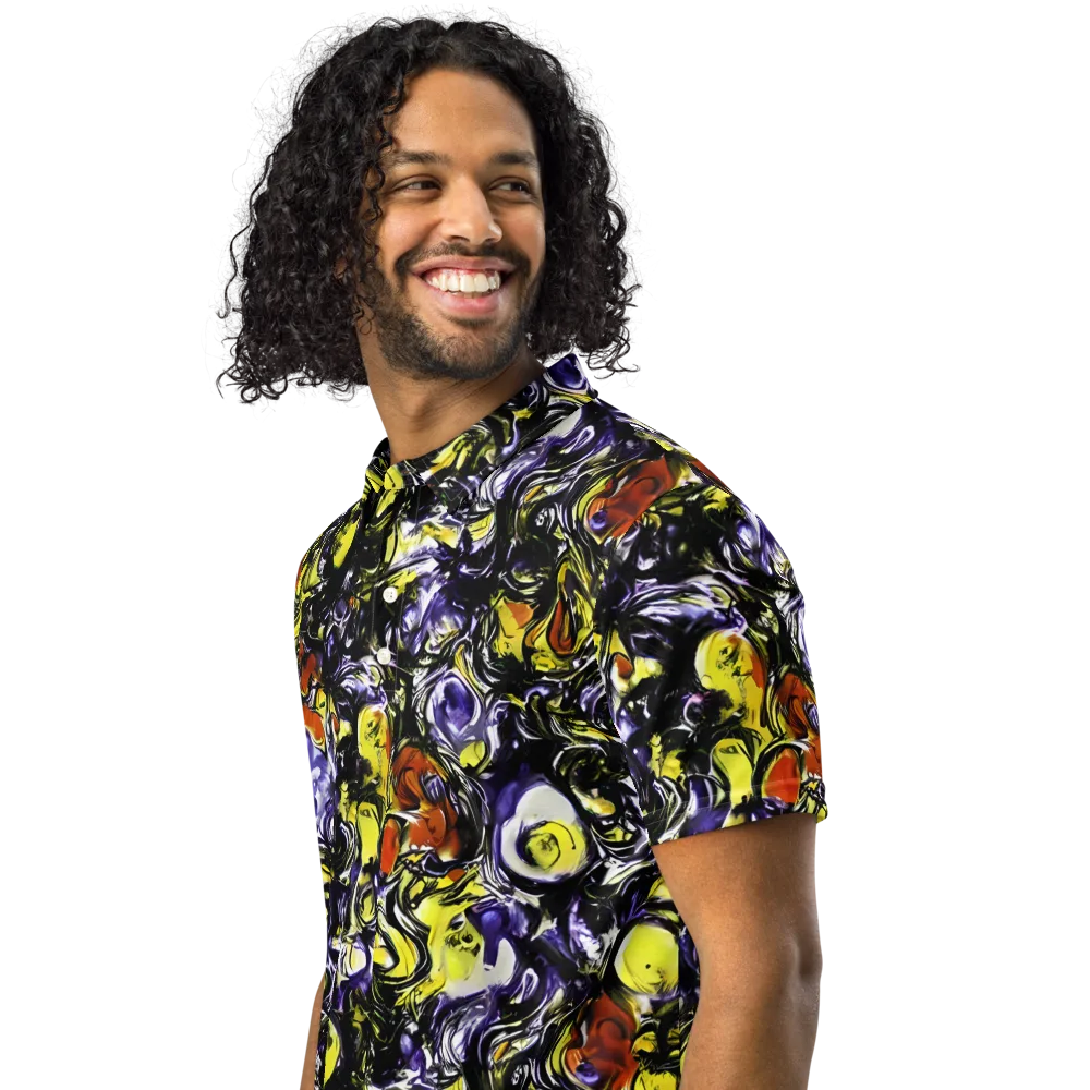 Citron Tempest on Men's Slim Fit Polo Shirt — Left Front