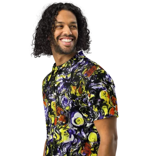 Citron Tempest on a Men's Slim Fit Polo Shirt