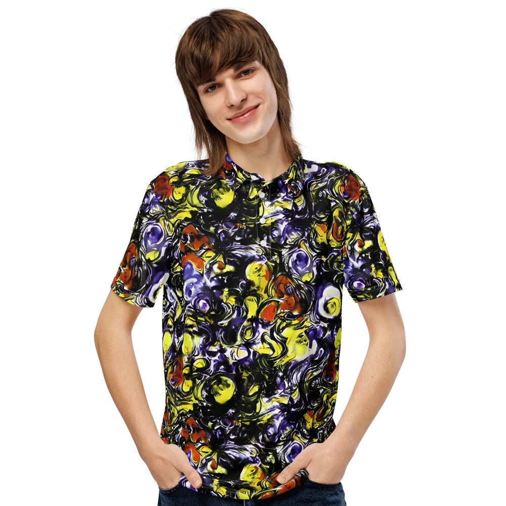 Citron Tempest on Men's Slim Fit Polo Shirt — Front