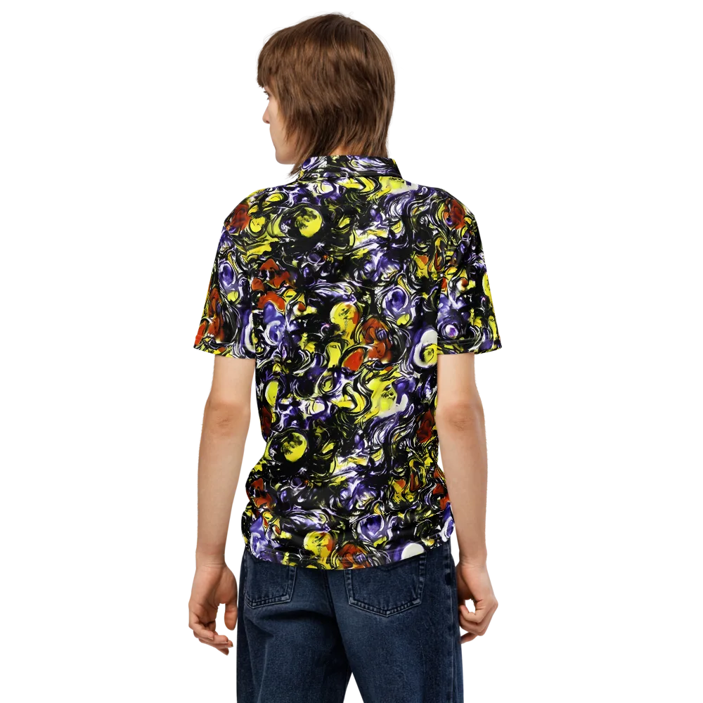 Citron Tempest on Men's Slim Fit Polo Shirt — Back