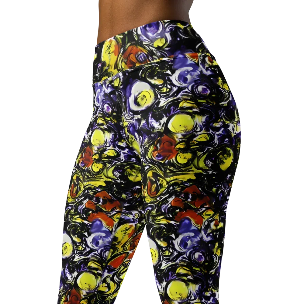 Citron Tempest on Yoga Leggings — Left Front
