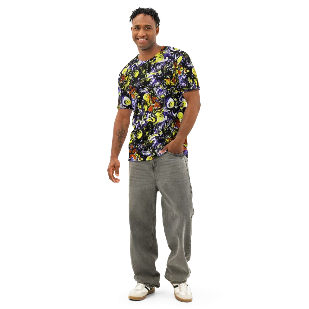 Citron Tempest on Men's Cotton Crew Neck T-Shirt — Front