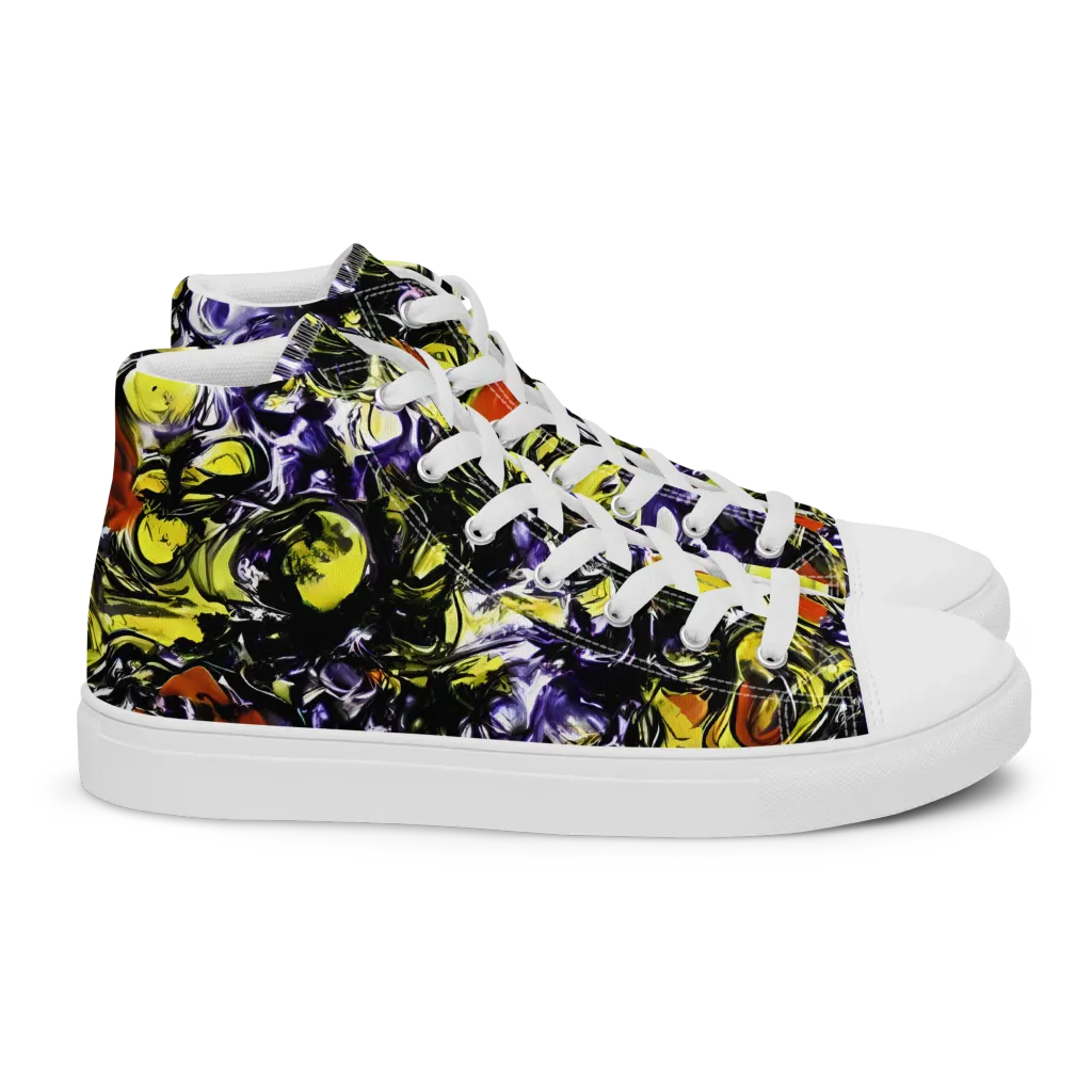 Citron Tempest on Women's High Top Canvas Shoes — Right