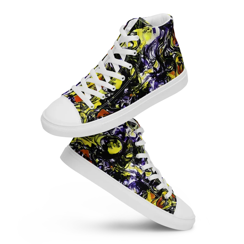 Citron Tempest on Women's High Top Canvas Shoes — Front