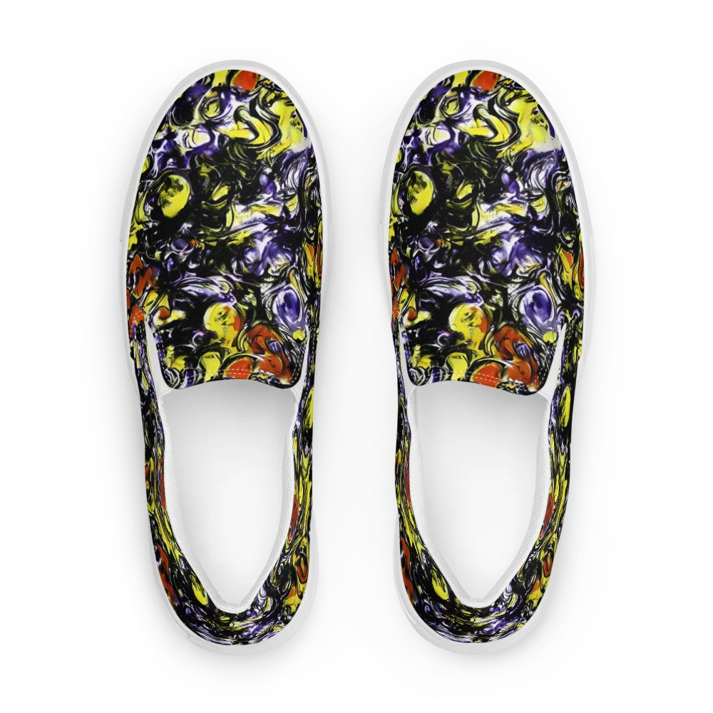 Citron Tempest on Men's Slip-On Canvas Shoes — Front
