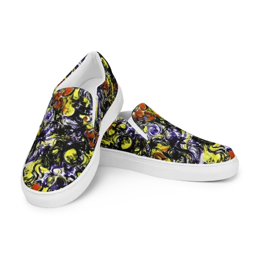 Citron Tempest on a Men's Slip-On Canvas Shoes