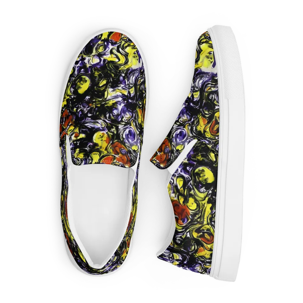 Citron Tempest on Men's Slip-On Canvas Shoes — Front