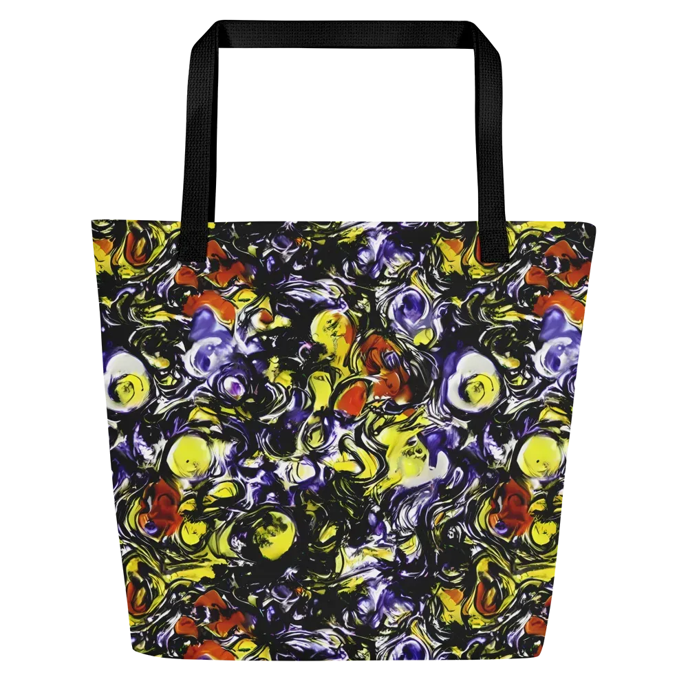 Citron Tempest on Large Tote Bag W/ Pocket — Front