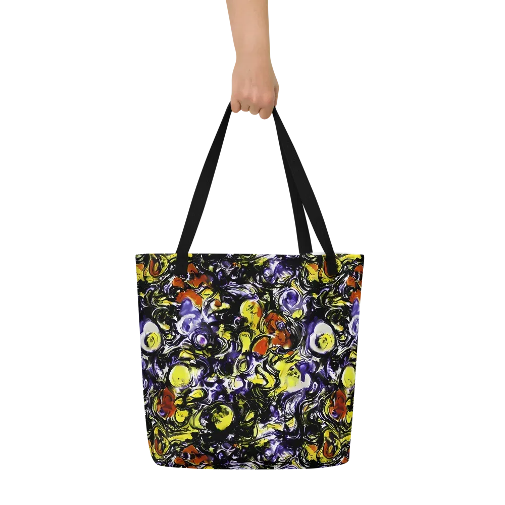 Citron Tempest on Large Tote Bag W/ Pocket — Front