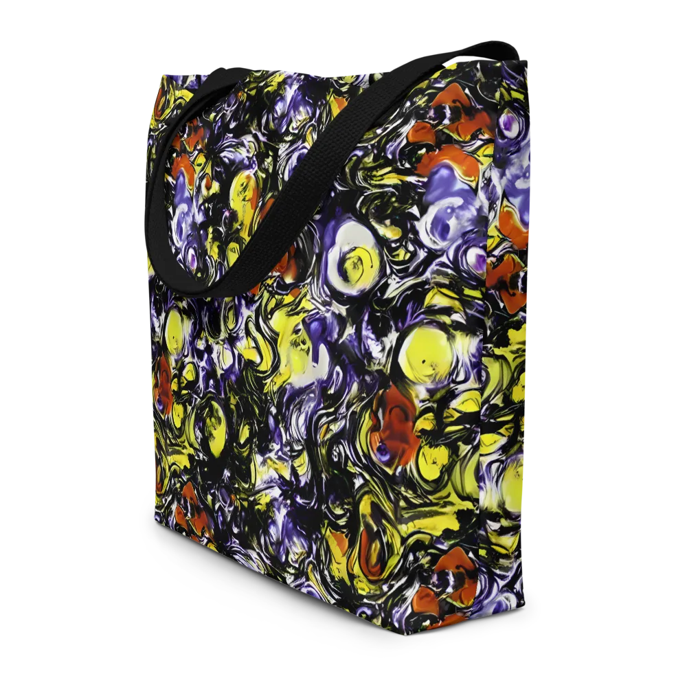 Citron Tempest on Large Tote Bag W/ Pocket — Front