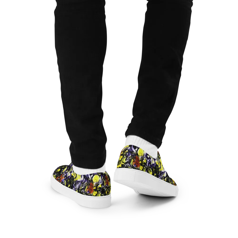 Citron Tempest on Men's Lace-Up Canvas Shoes — Back
