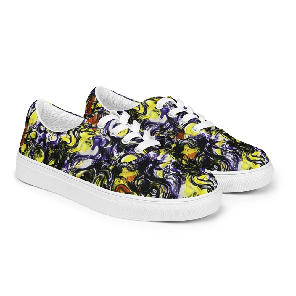 Citron Tempest on Men's Lace-Up Canvas Shoes — Right Front