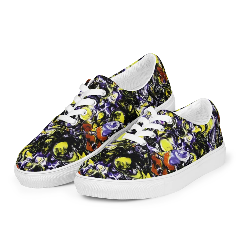 Citron Tempest on Men's Lace-Up Canvas Shoes — Left Front