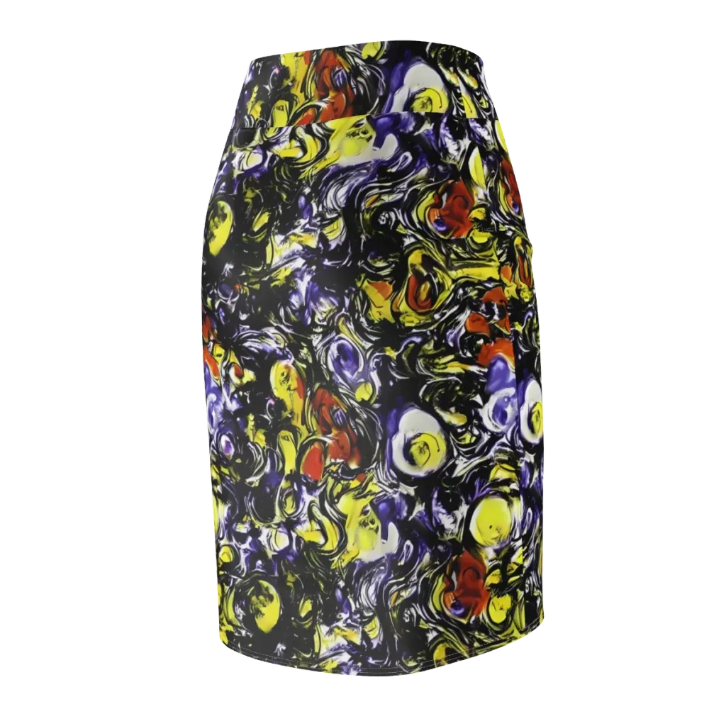Citron Tempest on Pencil Skirt — Back Side