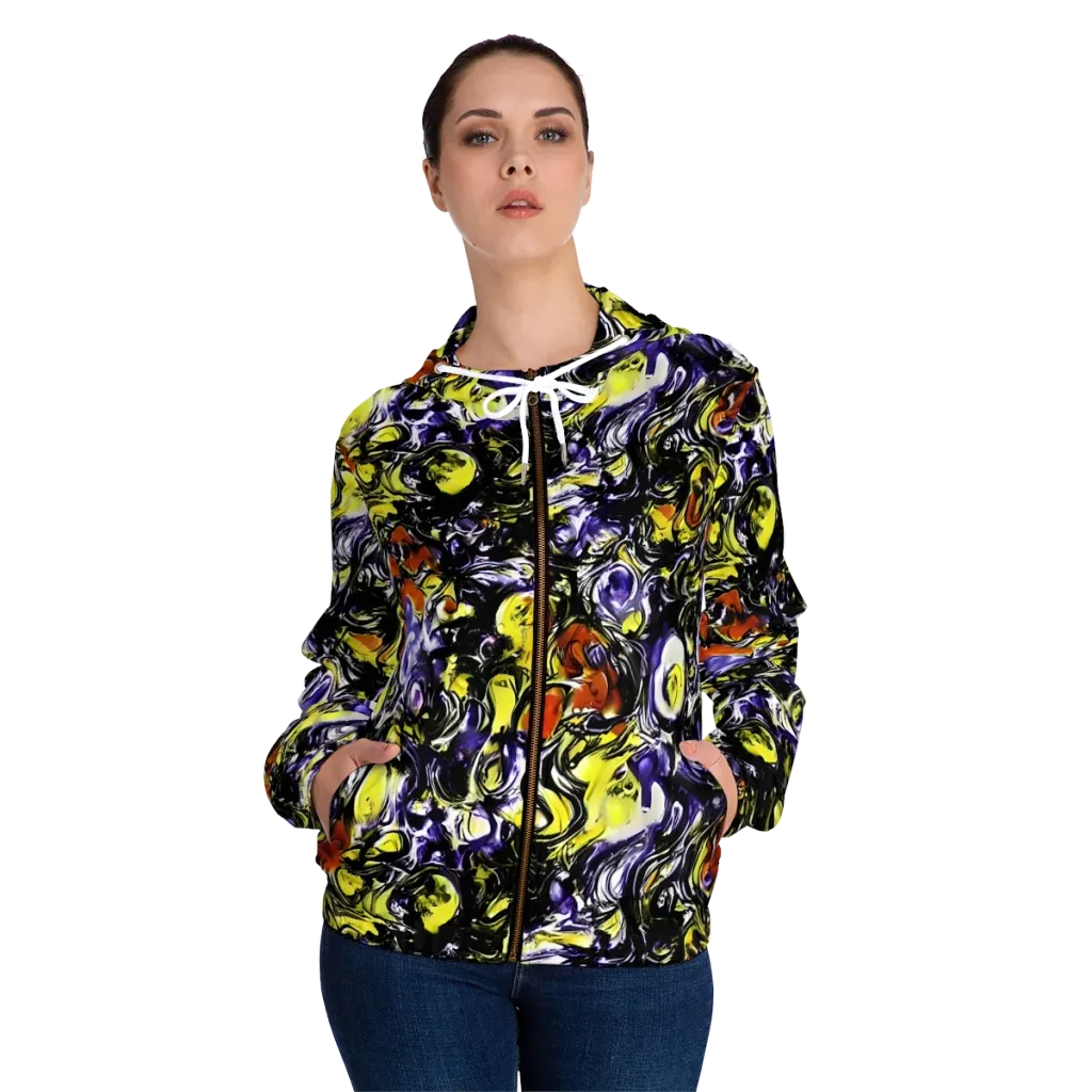 Citron Tempest on Women's Full-Zip Hoodie — Front On Person