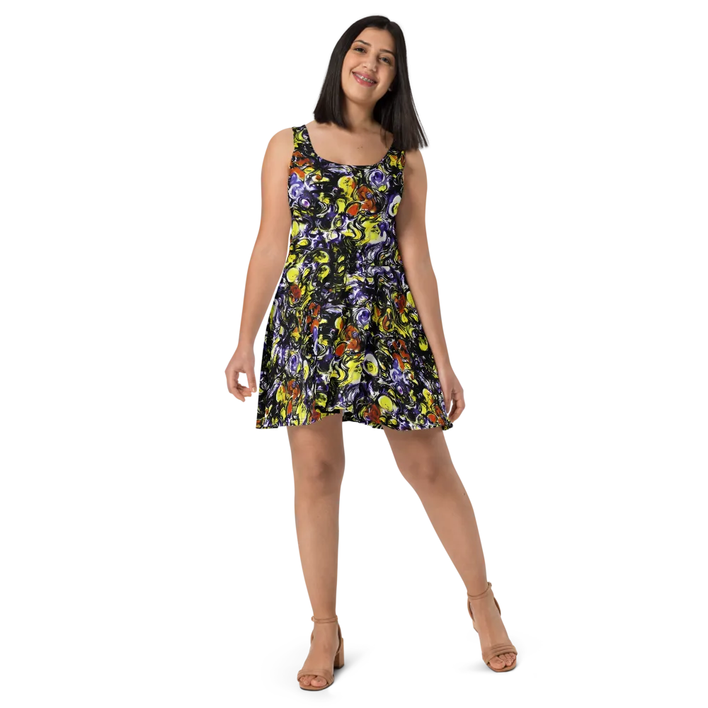 Citron Tempest on Skater Dress — Front